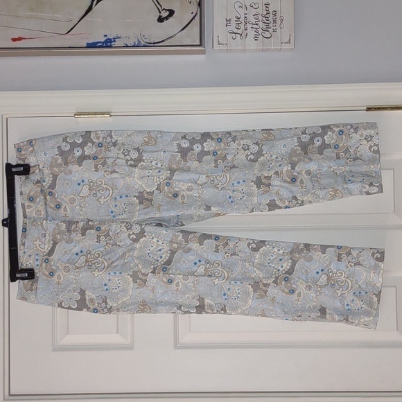 Y2K Bill Blass Paisley Ankle Crop Pants - Picture 1 of 8